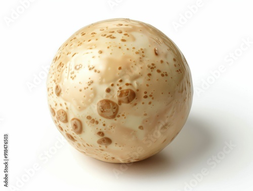 Beige textured ball on a white background