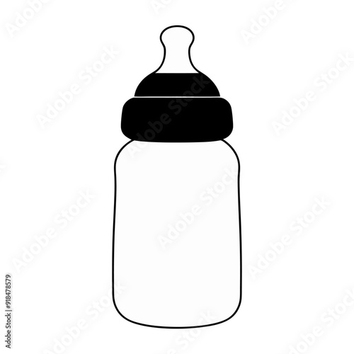 Feeding bottle silhouette illustration