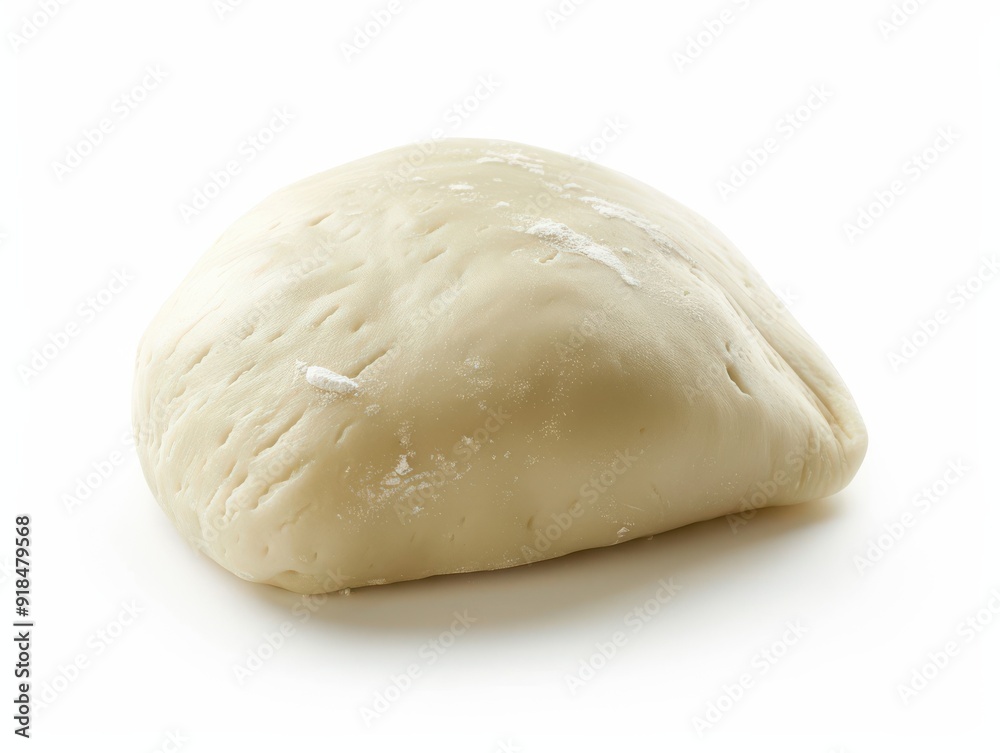 Perfectly shaped dough for dumplings on a white surface Perfectly shaped dough for dumplings on a white surface