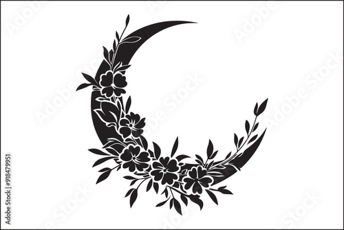 Floral crescent moon silhouette,
Floral line art moon silhouette,
Floral moon,
moon,
silhouette,
botanical,
nature,
art,
wall art,
home decor,
decor,
printable art,
digital art,
instant download,
