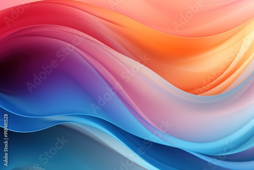 Abstract background with colorful flowing waves.