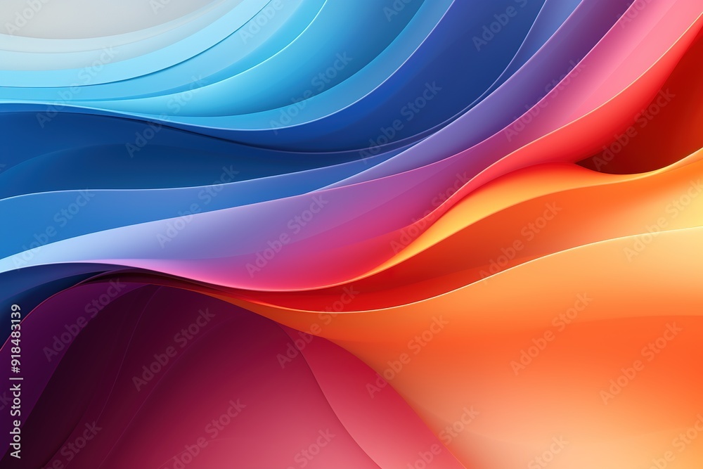 Fototapeta premium Abstract background with colorful flowing waves.