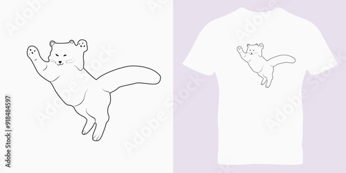 
Cute Cat single line art vector illustration - Cartoon Line Art Clipart Design.black and white cat icon.Cat World Domination Day.
Continuous one line drawing of cat- kitten. Cat icon in one line.
