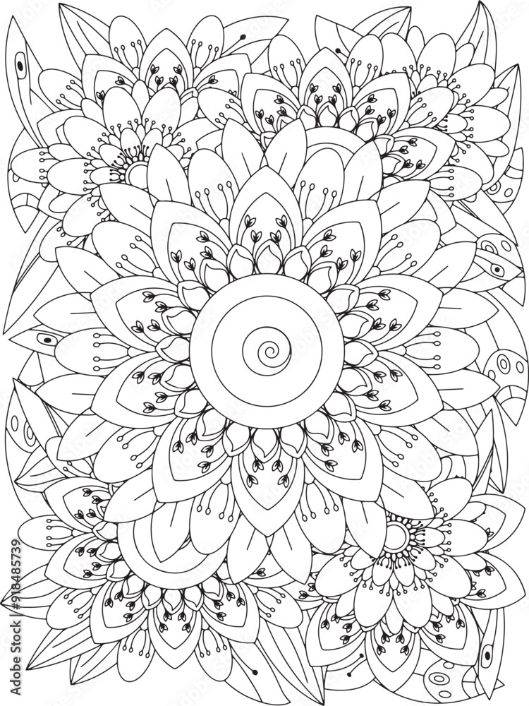 Flowers Coloring Book Pages Flowers Patterns