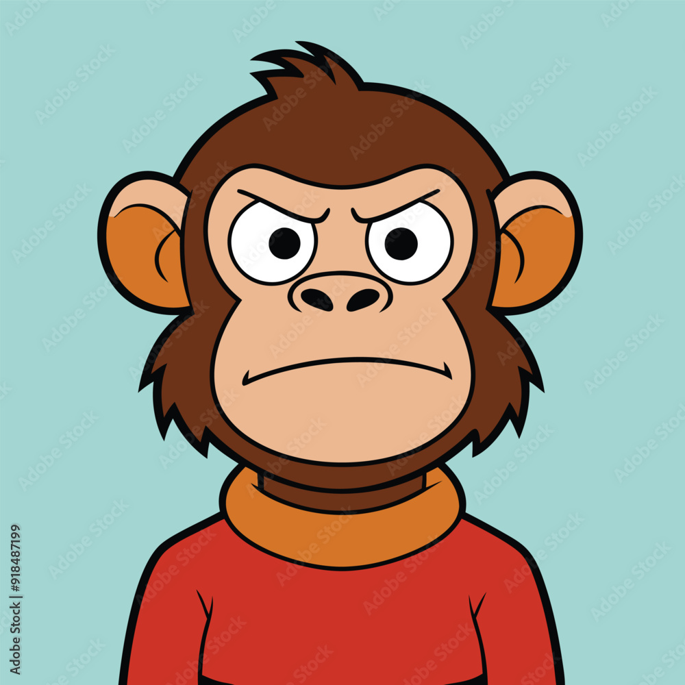 Angry Ape mascot logo hand drawn flat stylish cartoon vector art Angry Ape mascot logo hand drawn flat stylish cartoon vector art