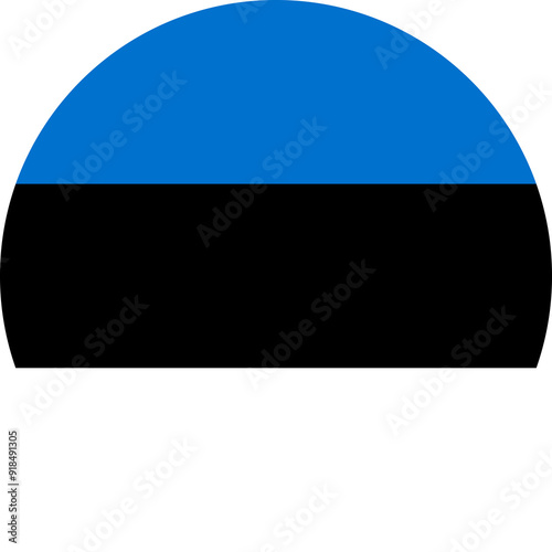 Flag of Estonia Estonian Flag Circle | High Resolution, Isolated on Transparent Background