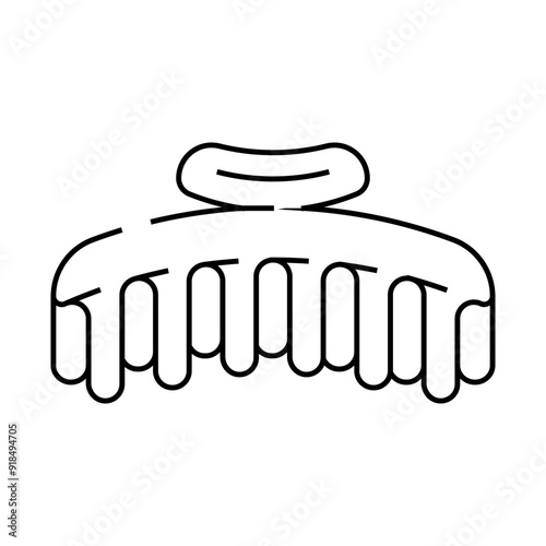 clipping hair pin line icon vector. clipping hair pin sign. isolated contour symbol black illustration