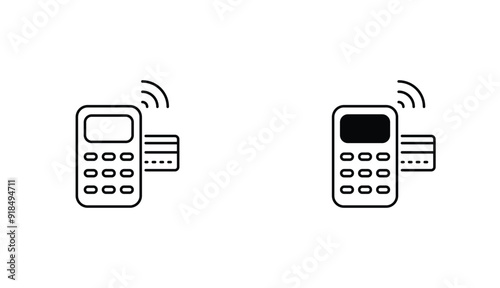 POS icon design with white background stock illustration