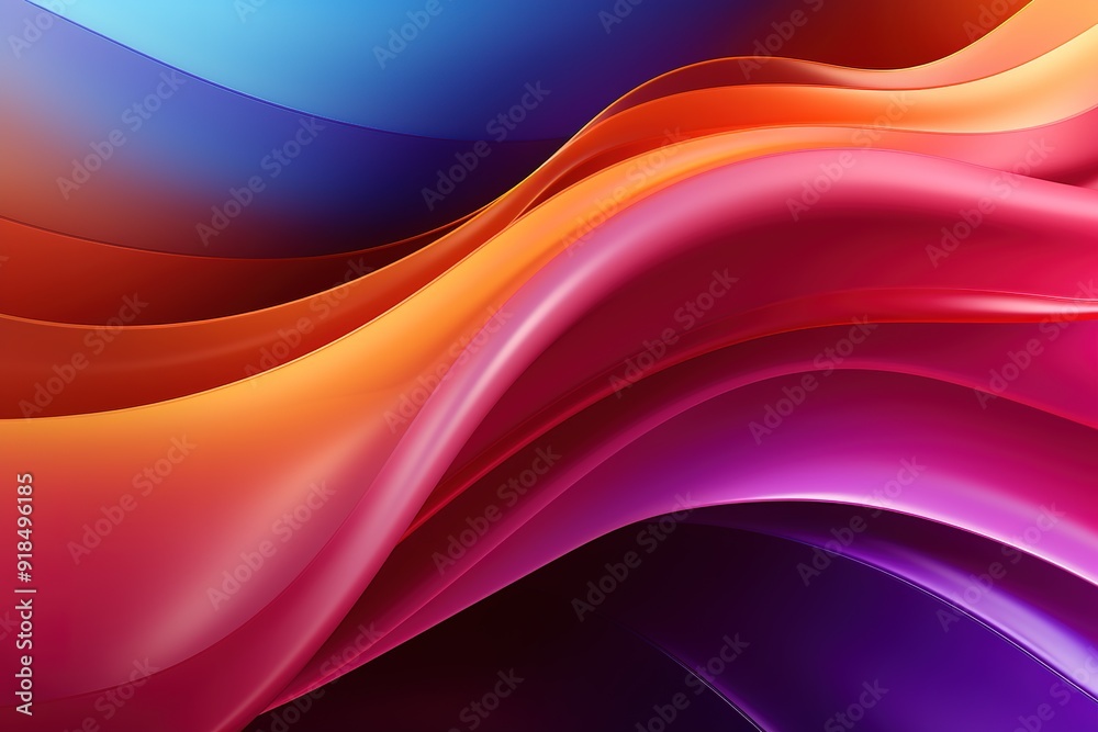 Fototapeta premium Abstract background with colorful wavy lines.
