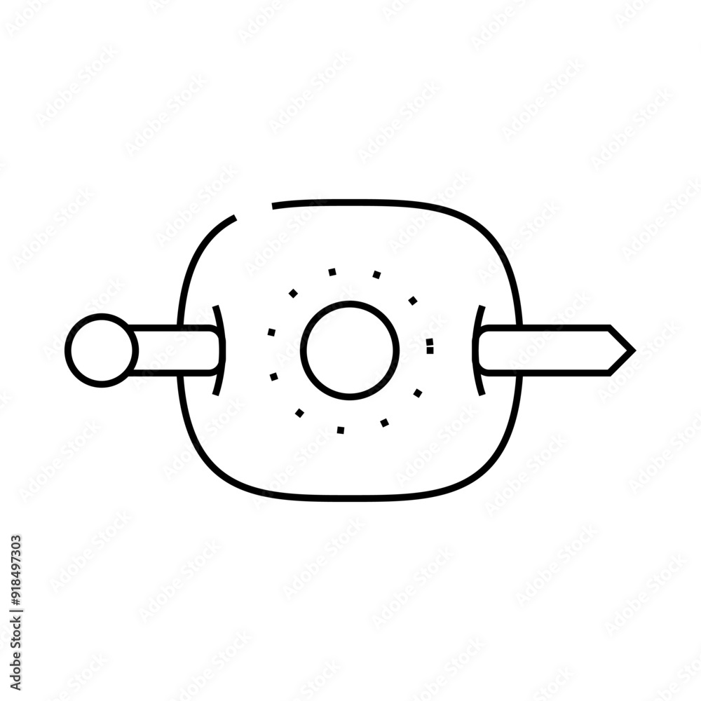 decorative hair pin line icon vector. decorative hair pin sign. isolated contour symbol black illustration decorative hair pin line icon vector. decorative hair pin sign. isolated contour symbol black illustration