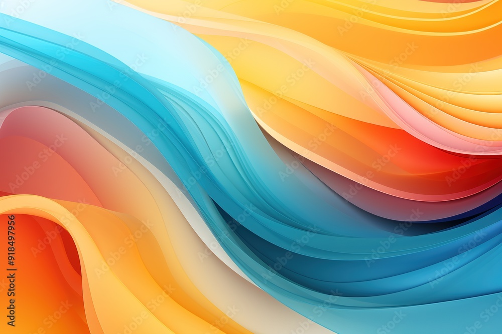 Abstract background with colorful wavy lines.