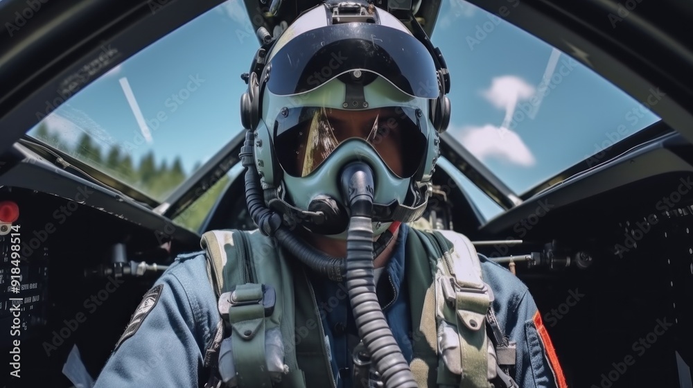 Pilot in the Cockpit of a Fighter Jet Pilot in the Cockpit of a Fighter Jet