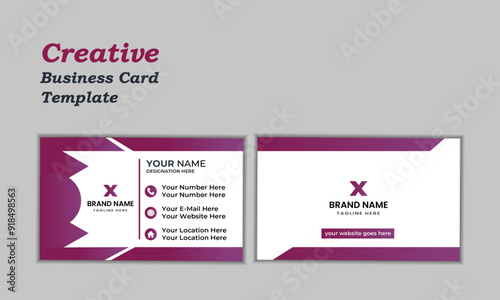 Creative geometric business card template design
