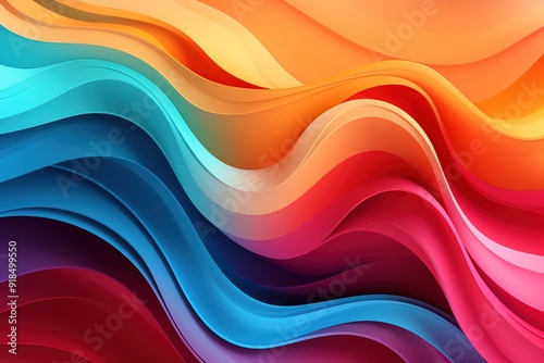 Abstract colorful waves background.