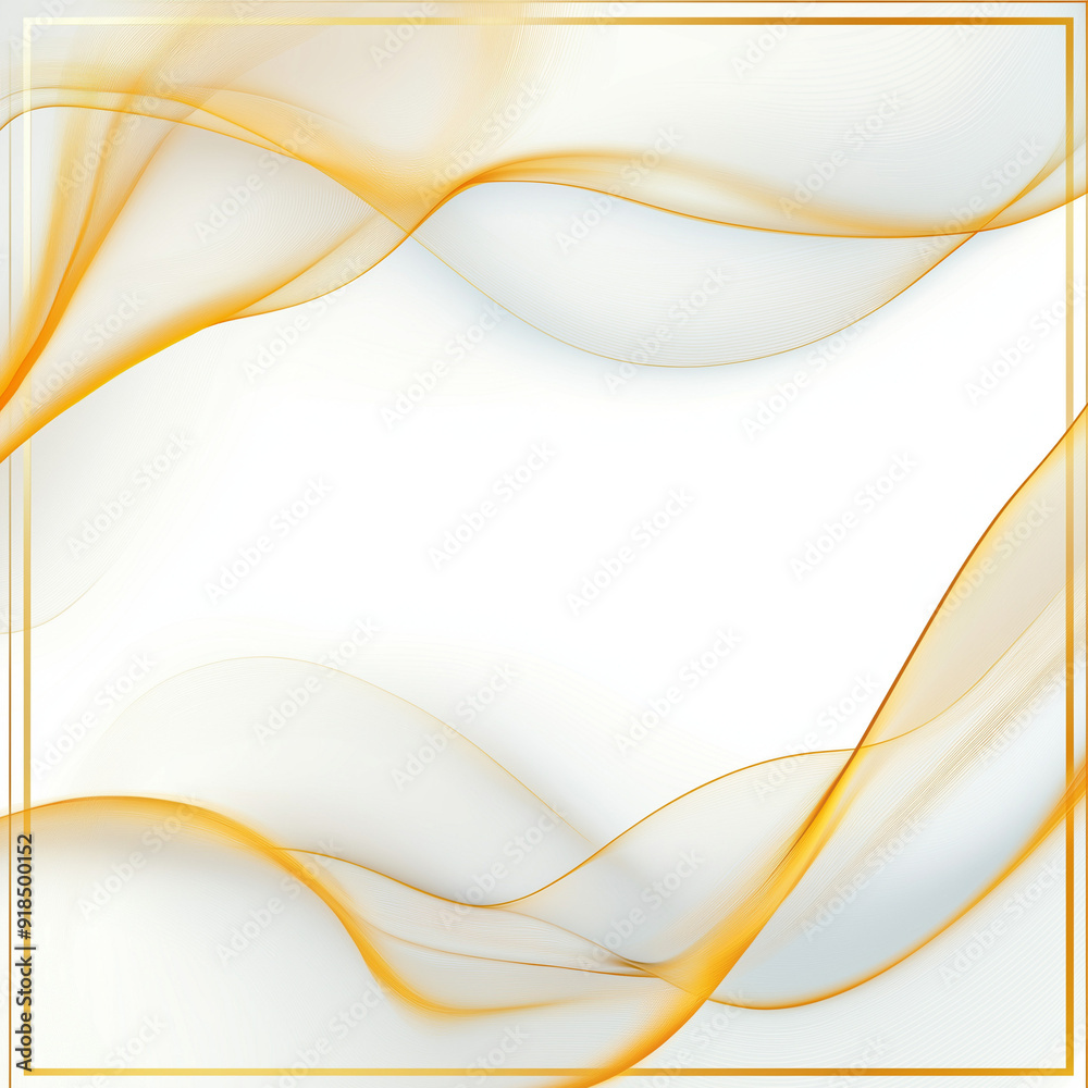 Cadre marbré élégant - Ondulations Dorées sur Fond Minimaliste. Cadre marbré élégant - Ondulations Dorées sur Fond Minimaliste.