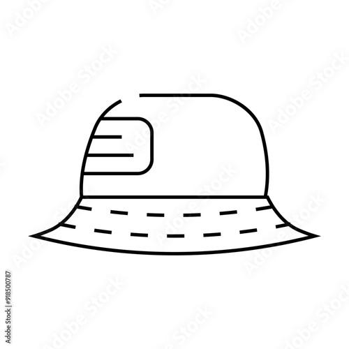 panama hat line icon vector. panama hat sign. isolated contour symbol black illustration photo