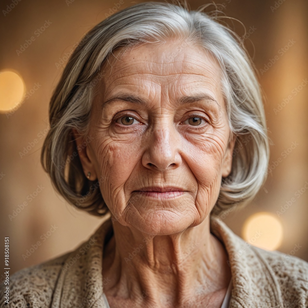 Lifes Journey Closeup Portrait of a Wise Senior Woman in Soft Light Lifes Journey Closeup Portrait of a Wise Senior Woman in Soft Light