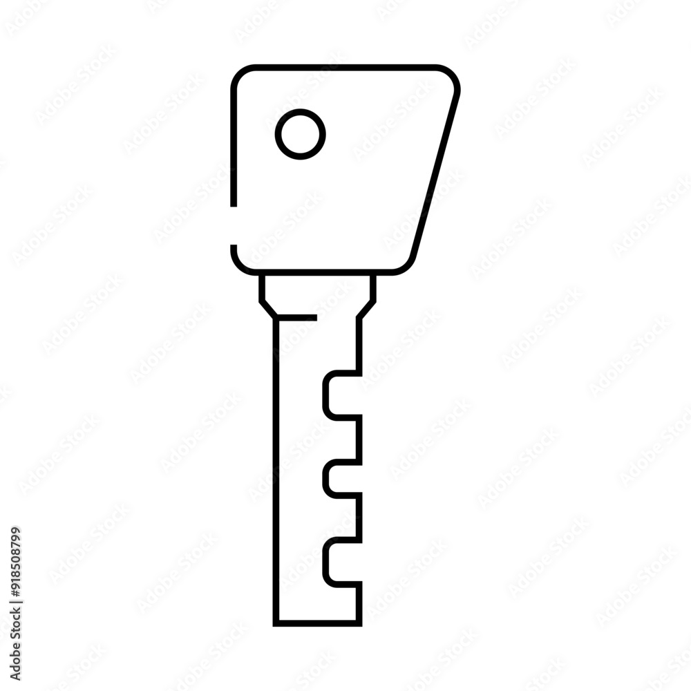 ancient key line icon vector. ancient key sign. isolated contour symbol black illustration ancient key line icon vector. ancient key sign. isolated contour symbol black illustration