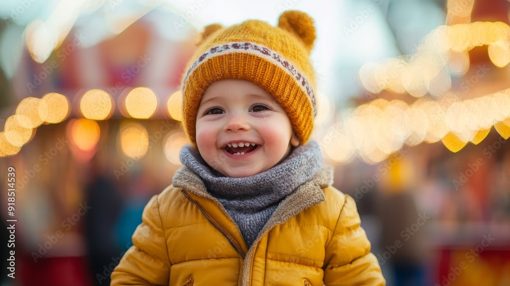 Child at autumn fair festival holiday composition background Child at autumn fair festival holiday composition background