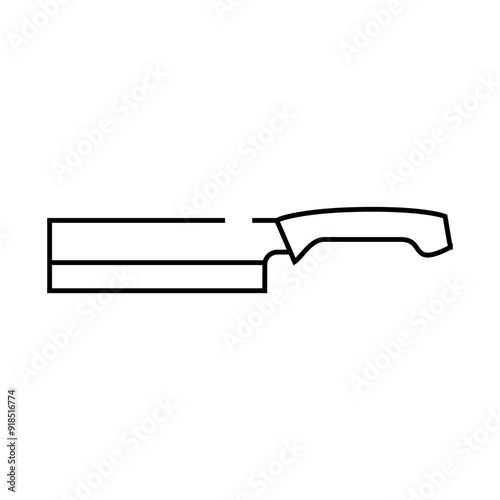 knife for fruits and vegetables nakiri line icon vector. knife for fruits and vegetables nakiri sign. isolated contour symbol black illustration
