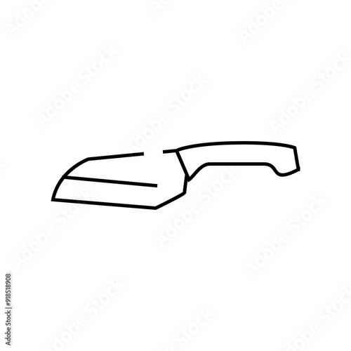 vegetable knife garasuki line icon vector. vegetable knife garasuki sign. isolated contour symbol black illustration