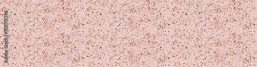 Terrazzo flooring seamless pattern. Vector realistic asphalt texture with colorful mosaic elements. Terrazo tile with natural pieces of marble, granite or quartz. Classic Italian floor background.