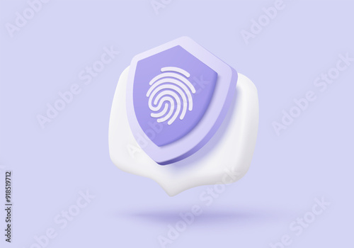 3D shield protection icon with check mark for online payment safety concept. Check mark, correct in minimalist style. 3d quality guarantee icon vector render illustration
