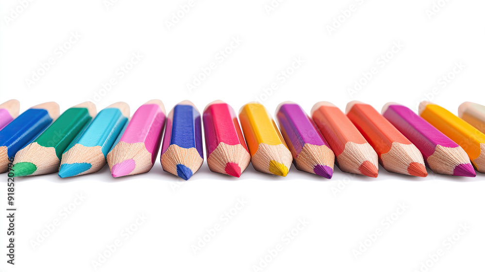 Colorful pencils on white background Colorful pencils on white background