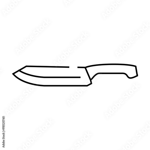 chef cooker knife line icon vector. chef cooker knife sign. isolated contour symbol black illustration