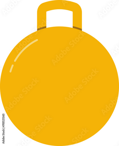 Yellow yoga bounce ball for stretching exercise