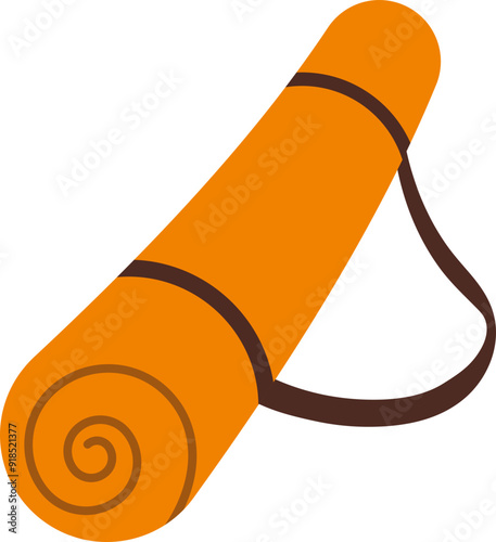 Orange bag for rolled yoga mat photo