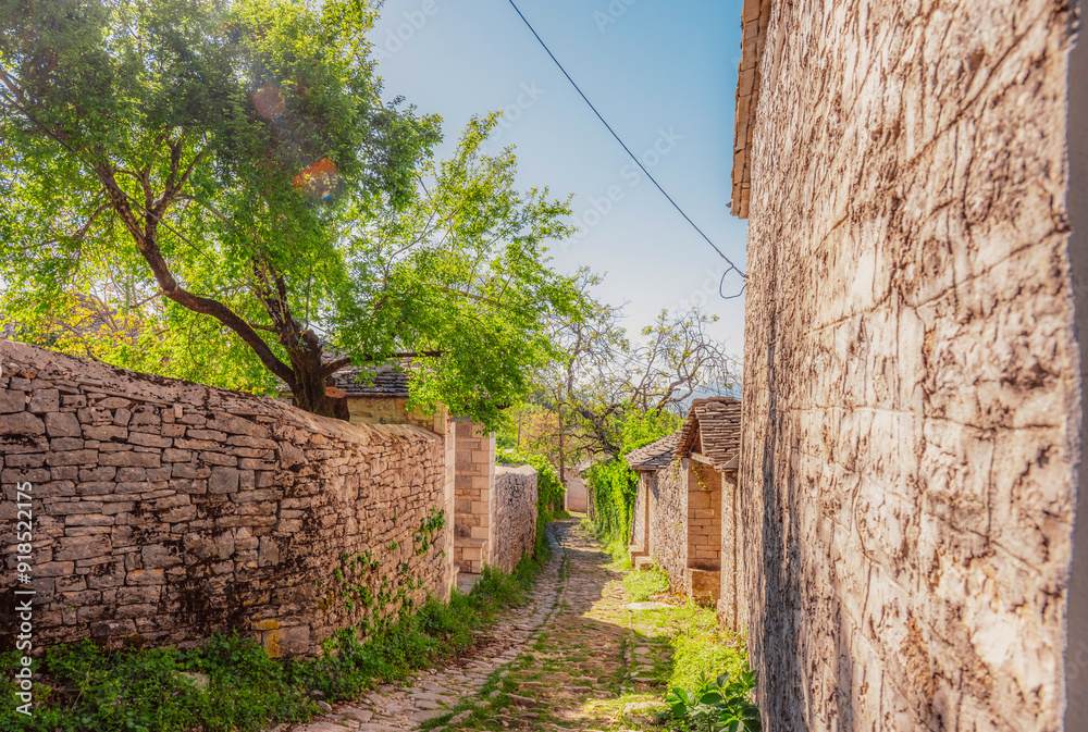 Traditionally houses in the mountains village of Monodendri, Zagori, Greece, near vikos george Traditionally houses in the mountains village of Monodendri, Zagori, Greece, near vikos george