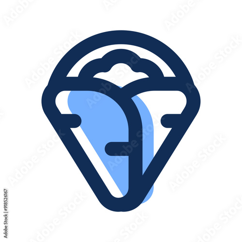 crepe filled line icon