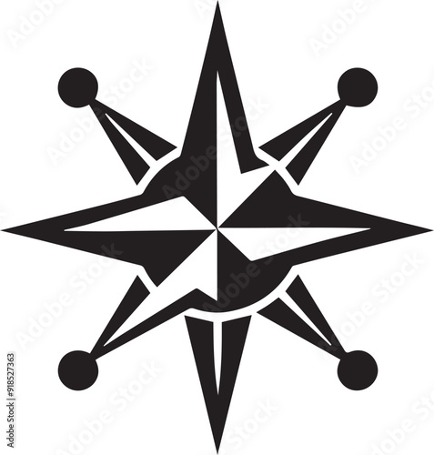 Nautical star vector silhouette illustration