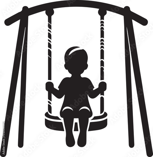 swing vector silhouette illustration logo art