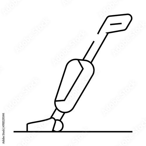 house order cleaned with vacuum cleaner line icon vector. house order cleaned with vacuum cleaner sign. isolated contour symbol black illustration