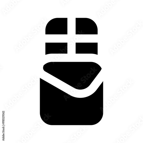 chocolate bar glyph icon