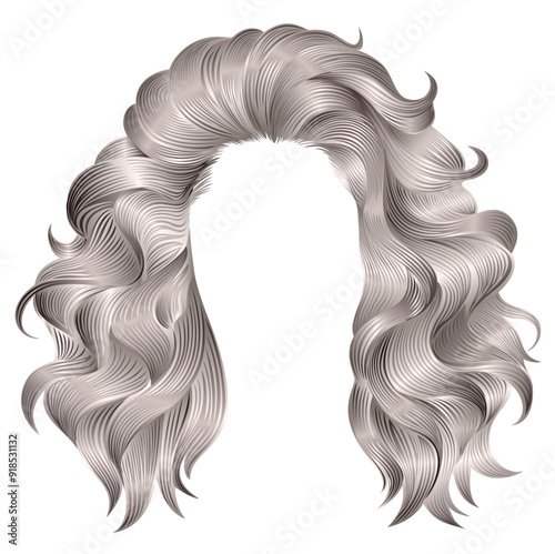 long curly hairs  light blond  colors .  beauty fashion style . wig .


