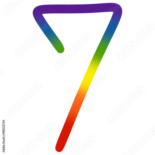 number 1 2 3 4 5 6 7 8 9 0 Colorful LGBTQ style symbolize diversity