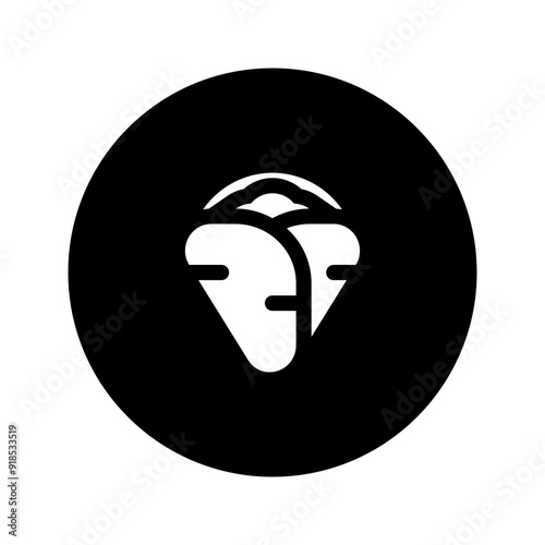 crepe glyph circular icon