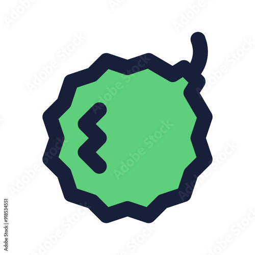 durian flat line icon