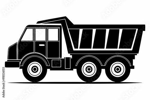 Dump Truck black silhouette icon