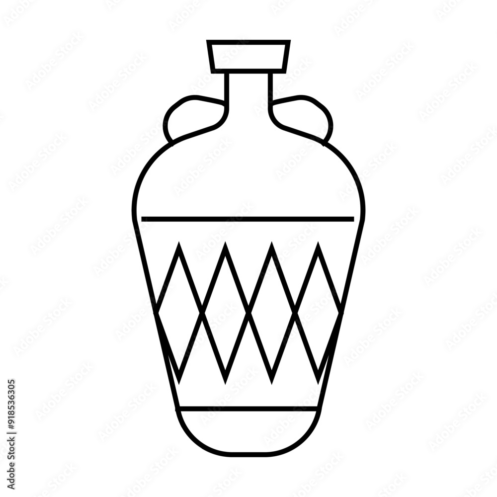 aged amphora line icon vector. aged amphora sign. isolated contour symbol black illustration aged amphora line icon vector. aged amphora sign. isolated contour symbol black illustration