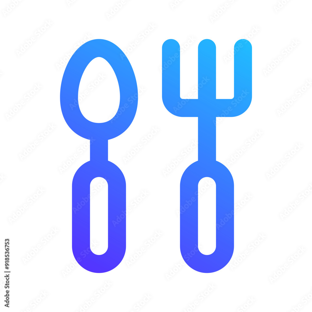 cutlery gradient icon cutlery gradient icon