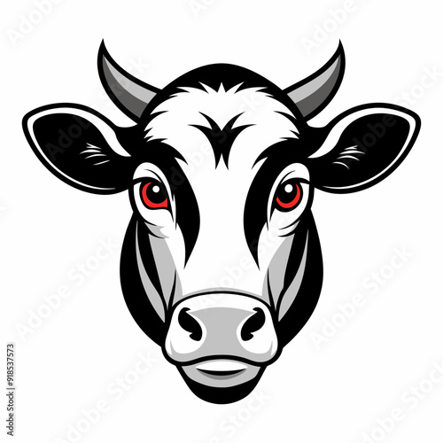 Best  Cow  Head   Silhouette, vector, illustration.

