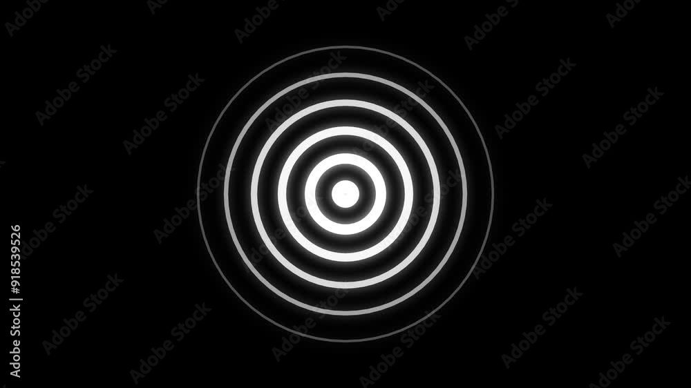 Radio Waves in Circle Form. Radio waves signal animation Radio Waves in Circle Form. Radio waves signal animation