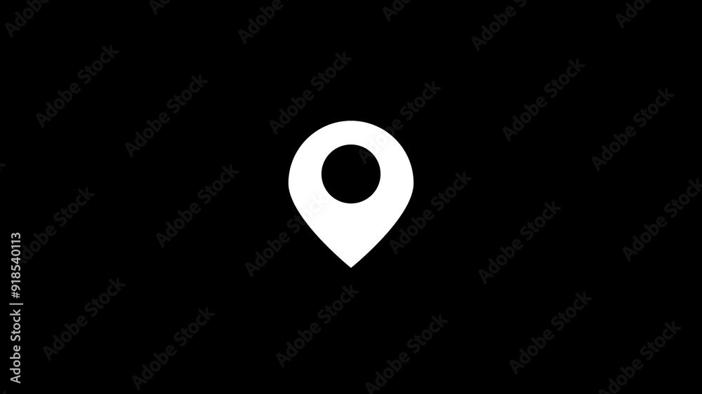 GPS location pointer animated and locator icon ,on the white background . GPS location pointer animated and locator icon ,on the white background .