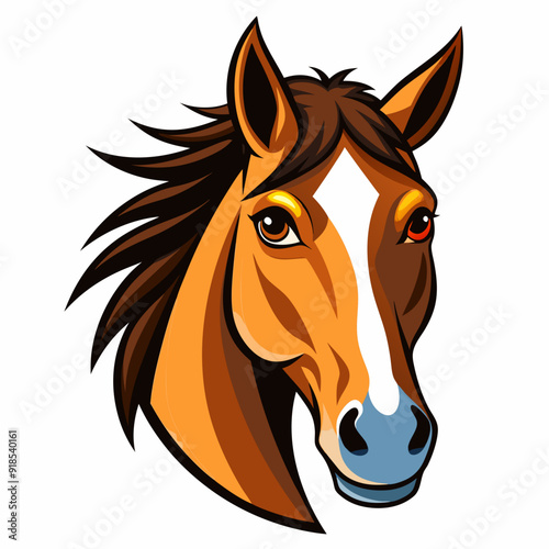 Best Horse Head color,  vector,  illustration