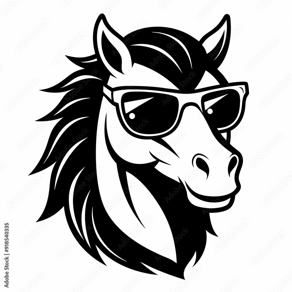 Best Horse Head, Silhouette, vector, illustration Best Horse Head, Silhouette, vector, illustration