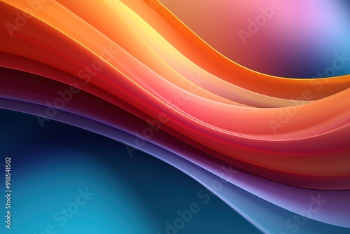 Abstract background with curved lines in vibrant colors.